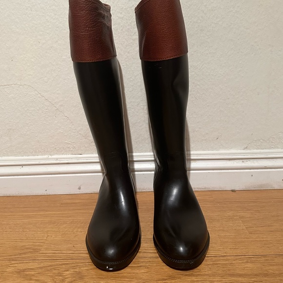 Tory Burch Diana Rubber/leather rain boot sz 6/37 - Picture 6 of 11